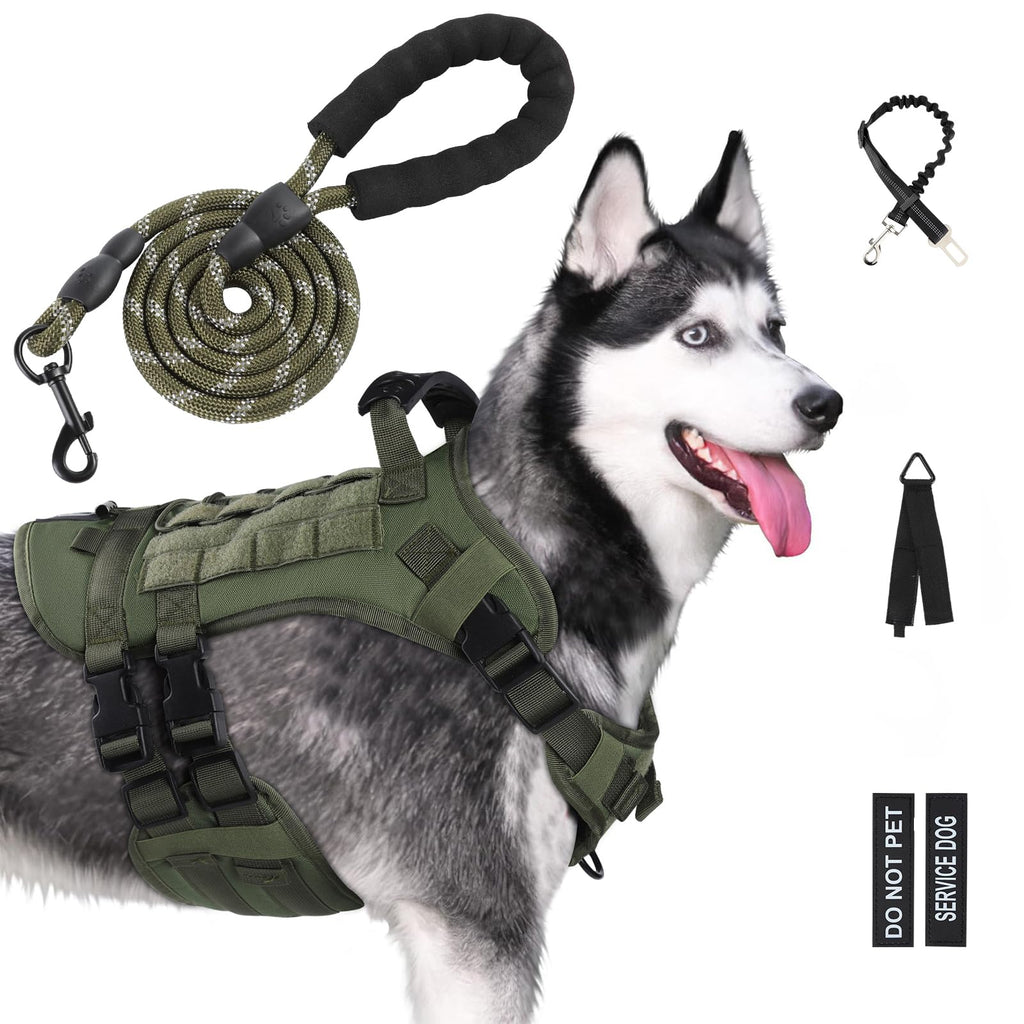 TactiPup Escape-Proof Harness & Leash Set for Large Dogs