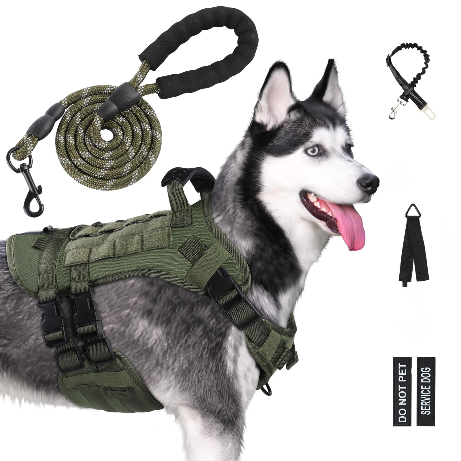 TactiPup Escape-Proof Harness & Leash Set for Large Dogs