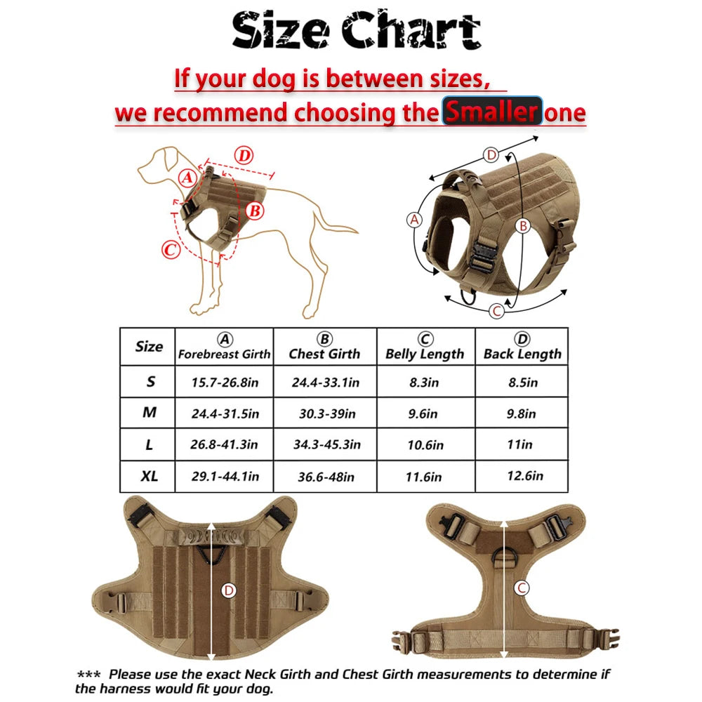 Professional Tactical Dog Harness - Desert Tan